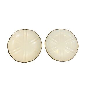 Off White Lenox Set Tea Cup Plates Gold Detailing Collection Ceramic Porcelain!